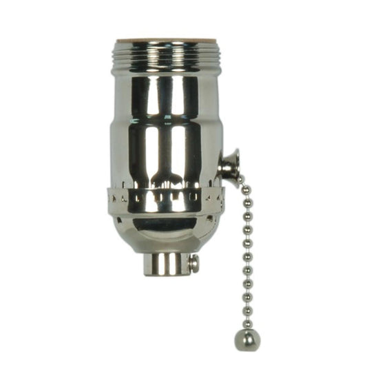 On-Off Pull Chain Socket in Polished Nickel
