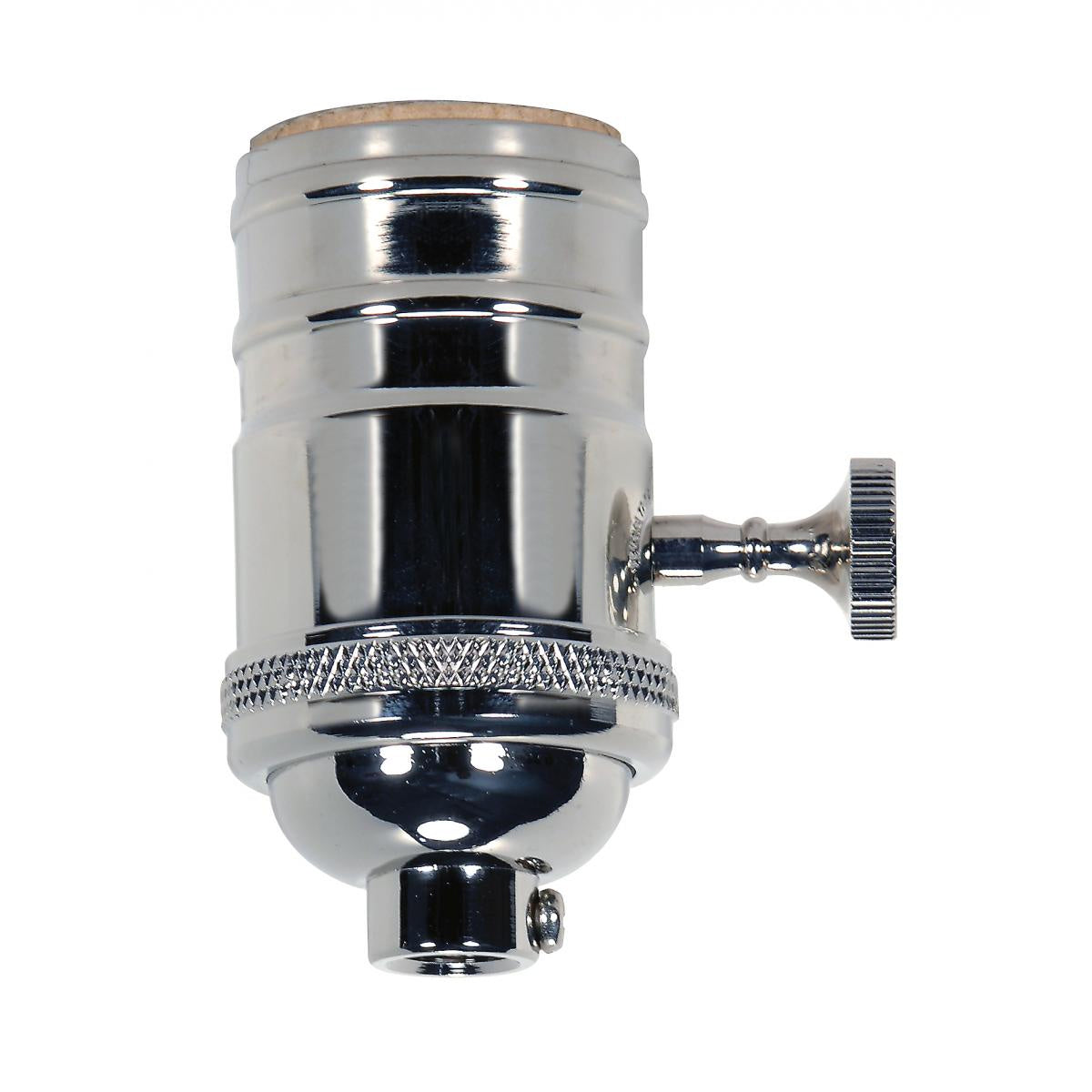 3 Way (2 Circuit) Turn Knob Socket in Polished Nickel