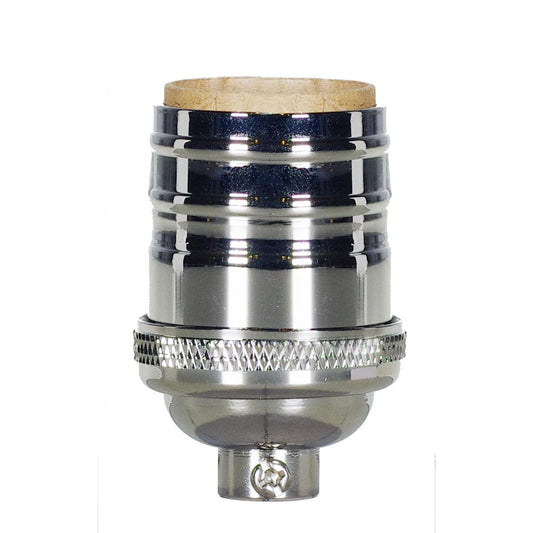 Satco - 80-1055 - Short Keyless Socket - Polished Nickel