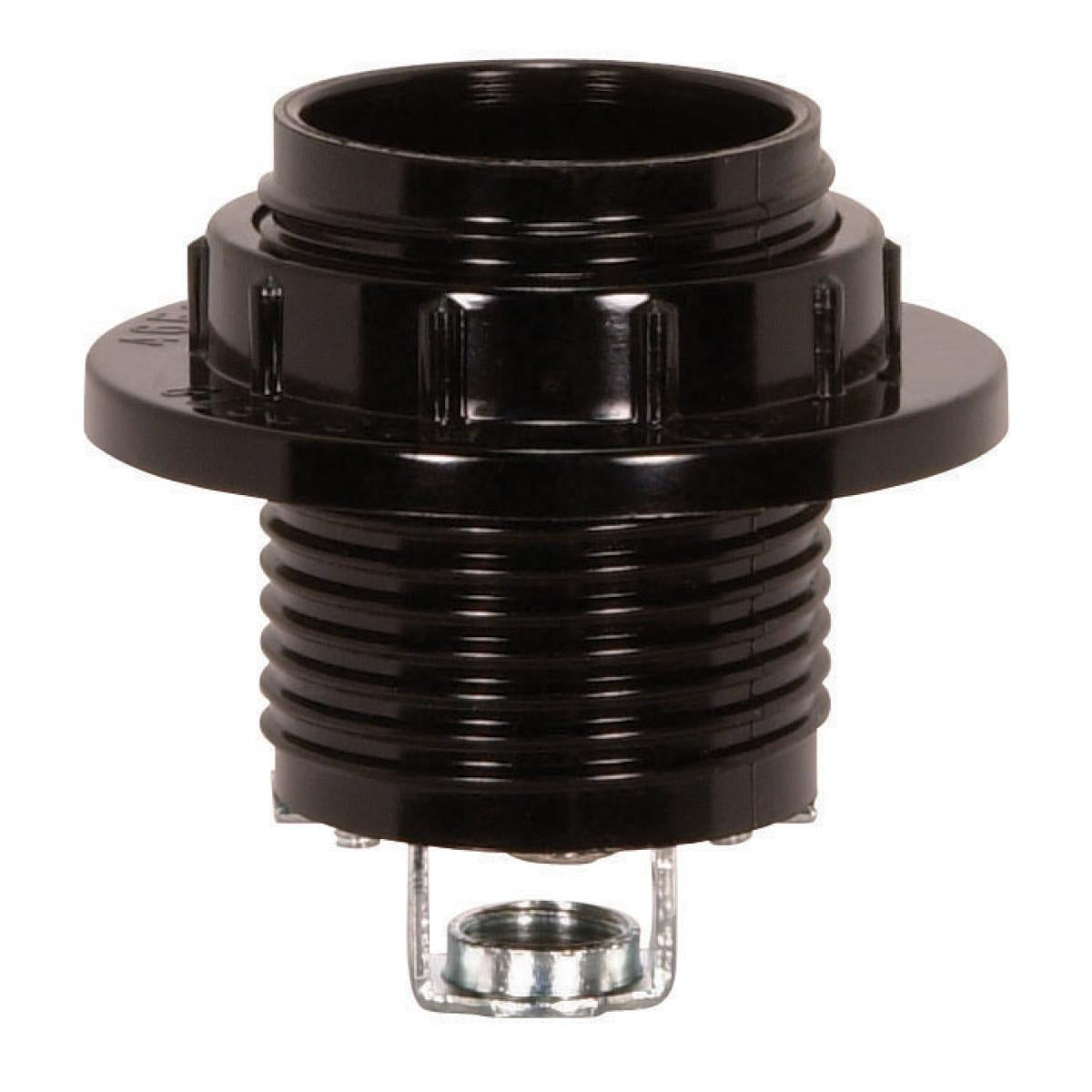 (4-Pack) Threaded Socket With Ring in Black