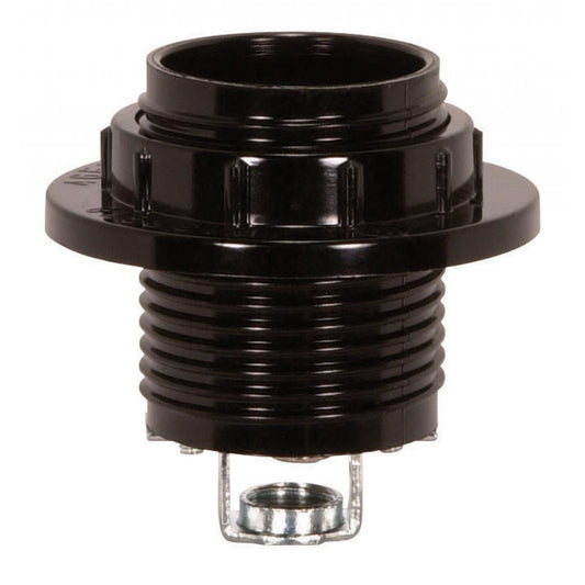 (4-Pack) Threaded Socket With Ring in Black
