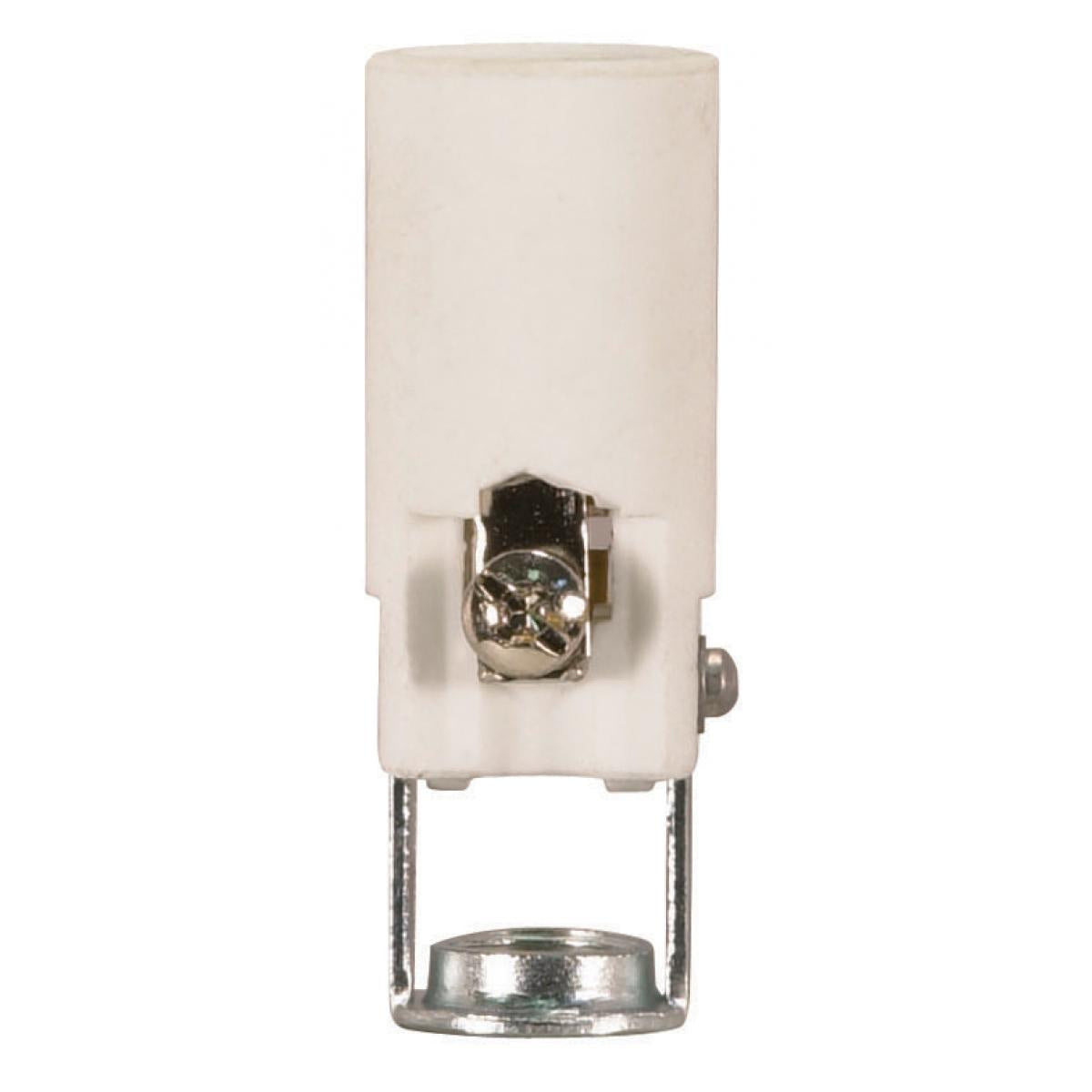 (4-Pack) Candelabra - Porcelain Sockets W/Paper Liner in White
