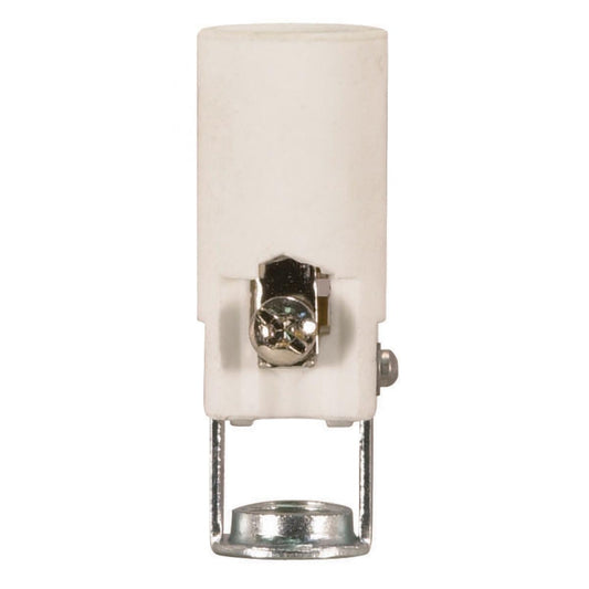 (4-Pack) Candelabra - Porcelain Sockets W/Paper Liner in White