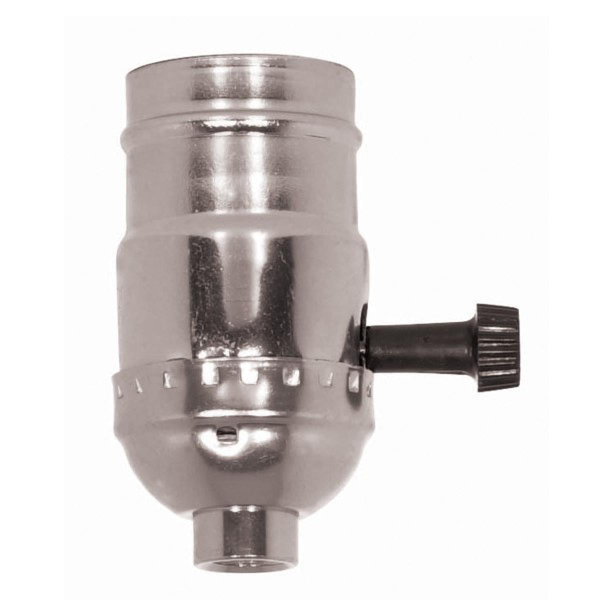 (4-Pack) On-Off Turn Knob Socket With Removable Knob in Nickel