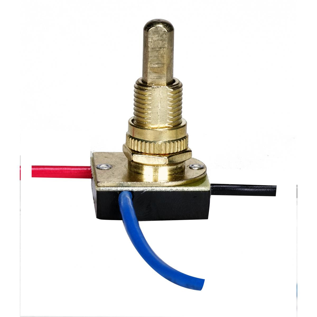 3-Way Metal Push Switch in Brass Plated
