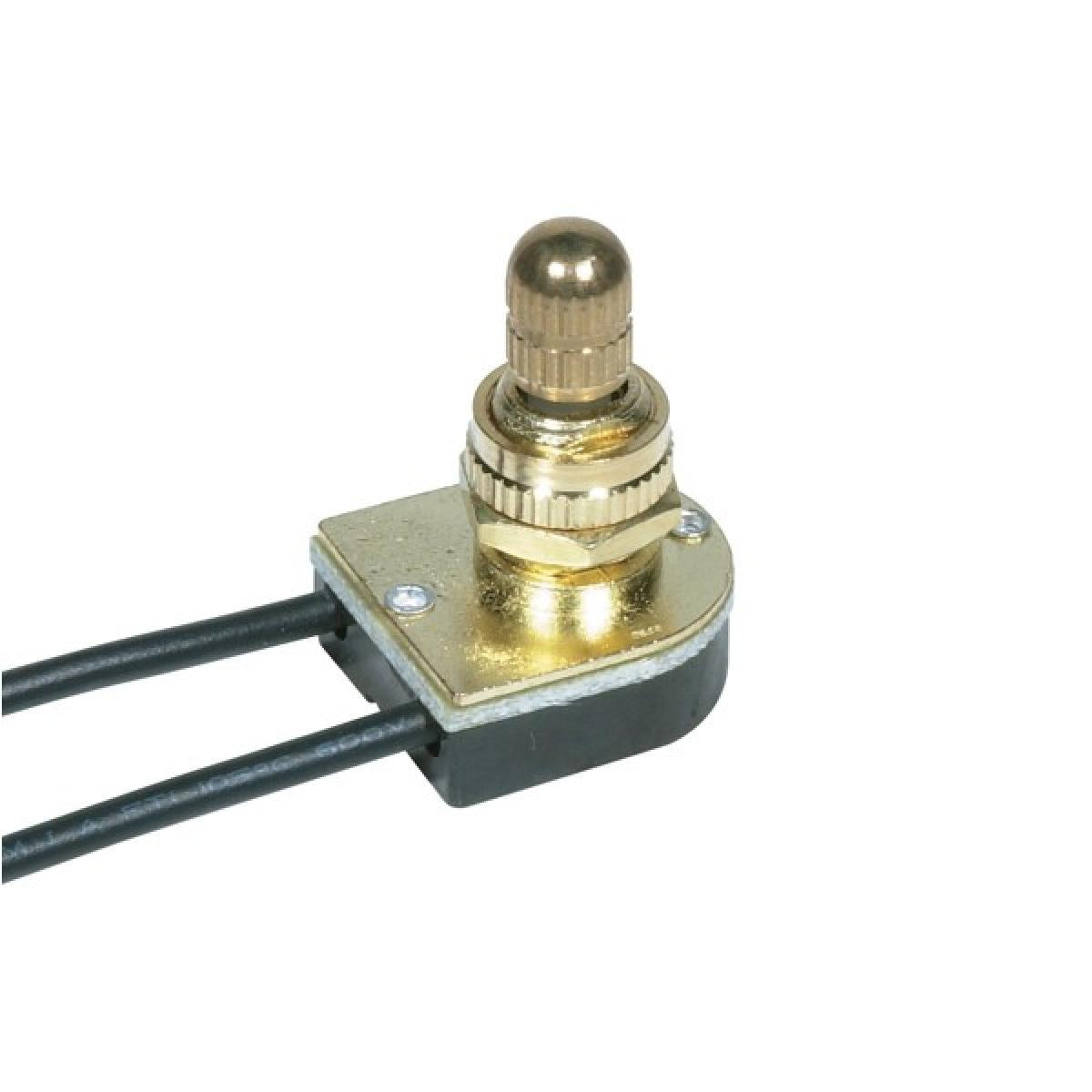 (4-Pack) On-Off Metal Rotary Switch in Brass Plated