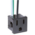(4-Pack) 3 Wire, 2 Pole Snap-In Convenience Outlet in Black