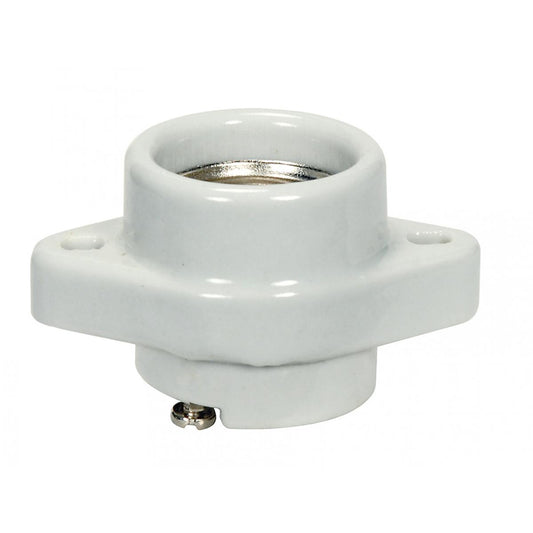Satco - 80-1149 - Keyless Porcelain One Piece Sign Socket - White