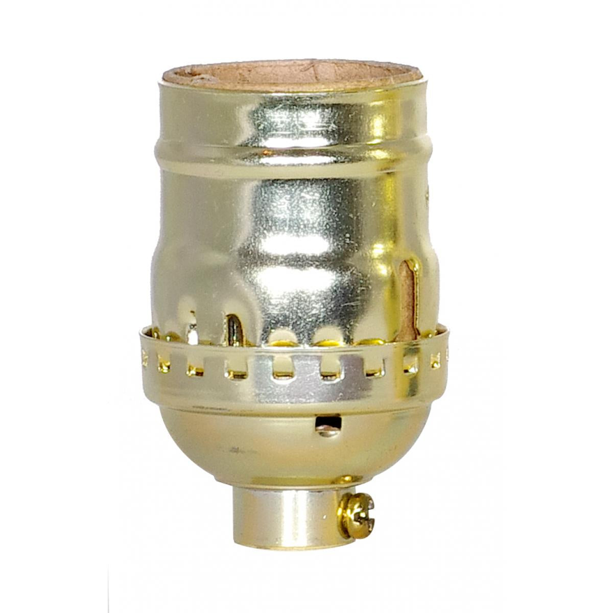 (4-Pack) Short Keyless Socket in Brite Gilt
