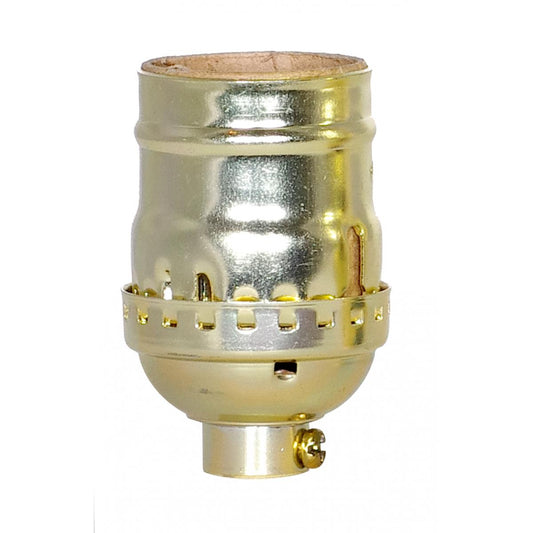 (4-Pack) Short Keyless Socket in Brite Gilt
