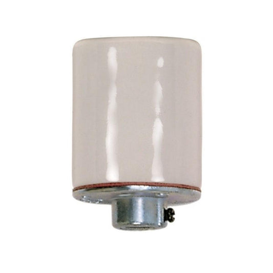 (4-Pack) Keyless Porcelain Socket With 1/8 Ips Metal Cap in Almond