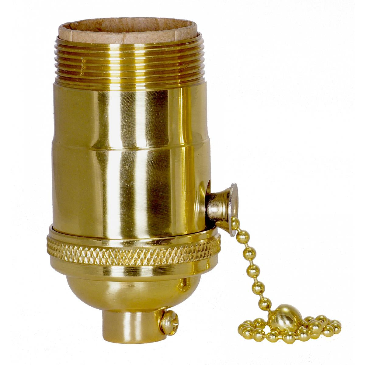 On-Off Pull Chain Socket in Polished Brass