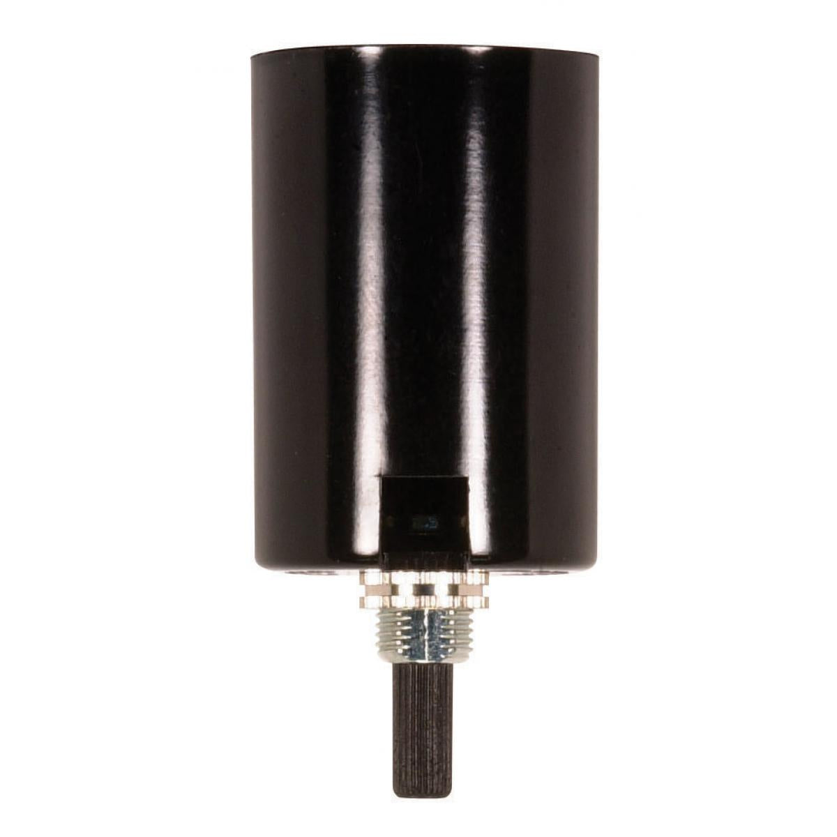 Satco - 80-1326 - Phenolic Bottom Turn Knob With Removable Husk - Black