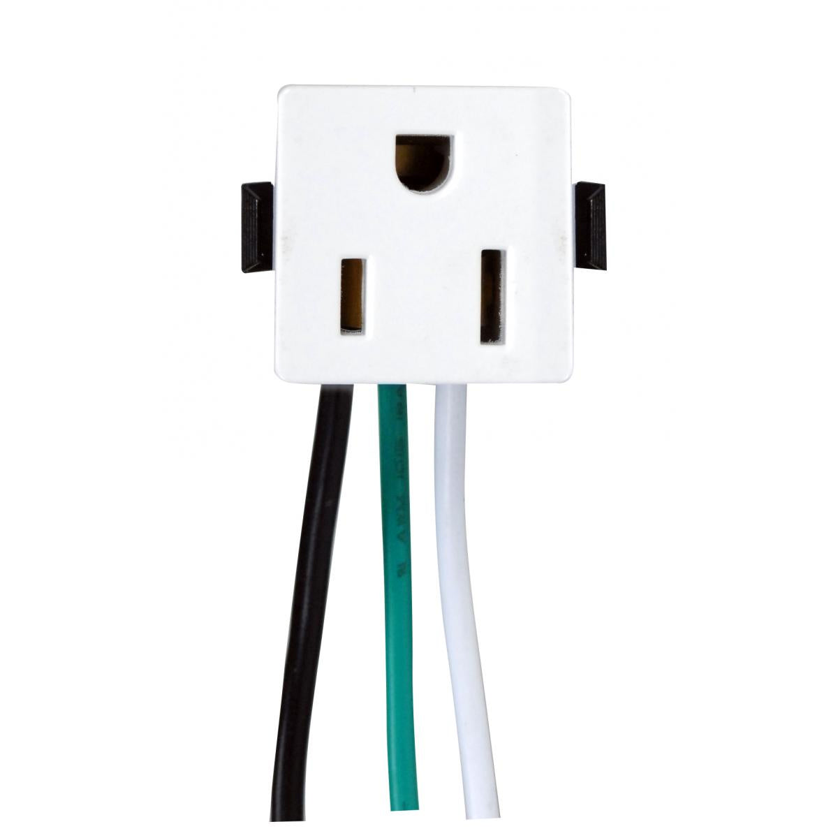 (4-Pack) Snap-In Convenience Outlet in White