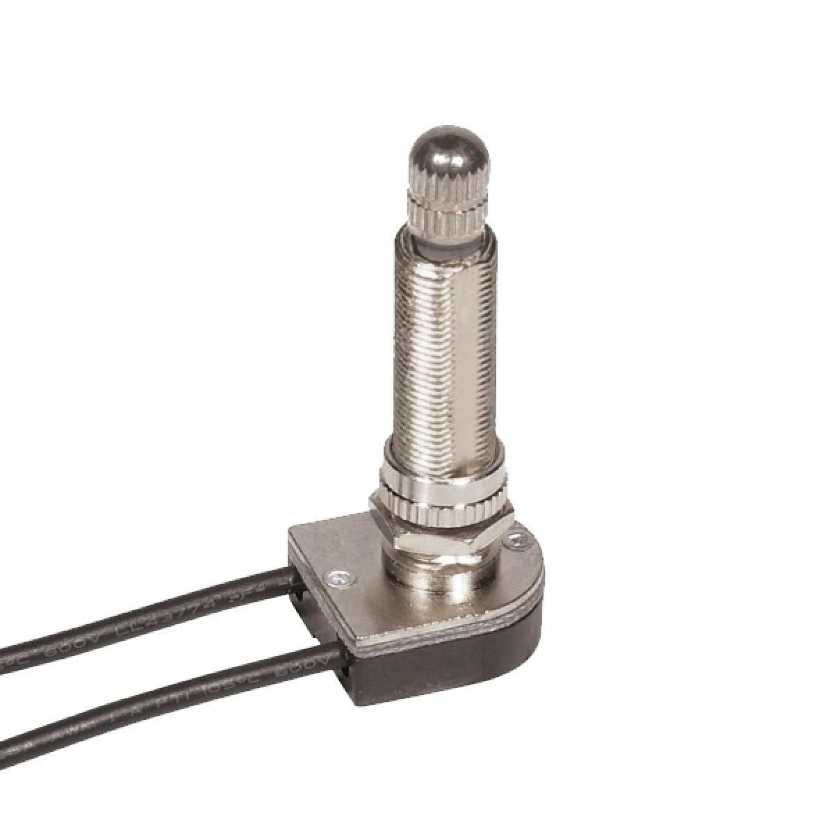 Satco - 80-1414 - On-Off Metal Rotary Switch - Nickel Plated