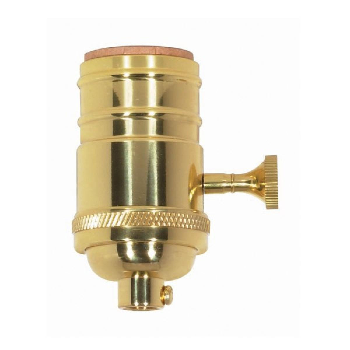 Socket in Polished Brass