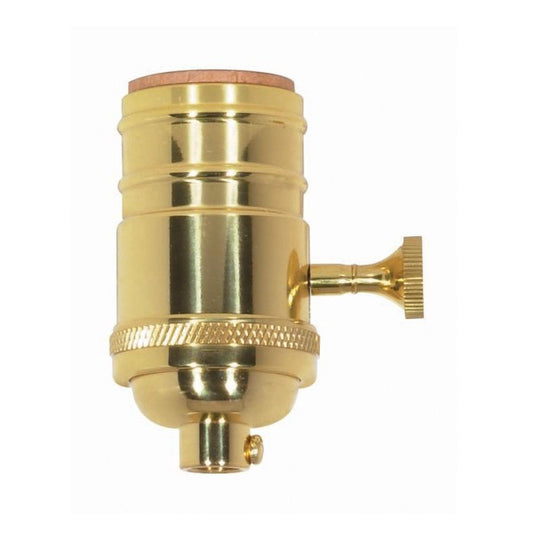 Socket in Polished Brass