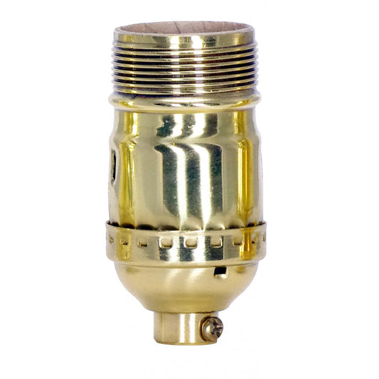 Socket in Polished Brass