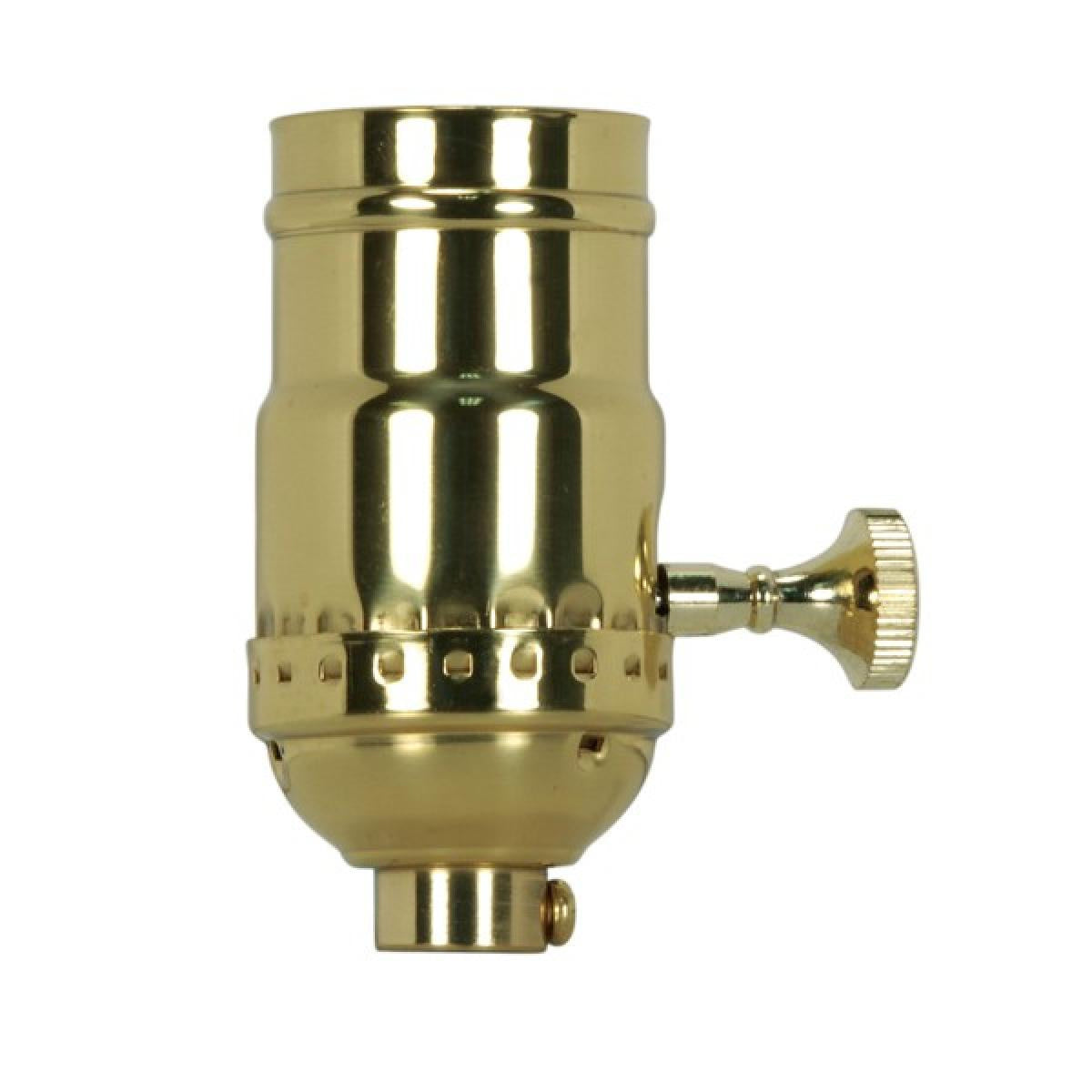 Socket in Polished Brass