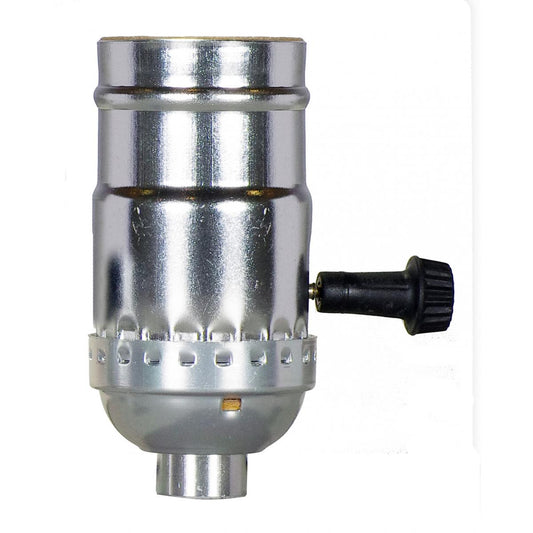 (4-Pack) On-Off Turn Knob Socket in Nickel