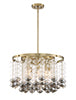 Villa Rose Eight Light Chandelier in Brushed Gold