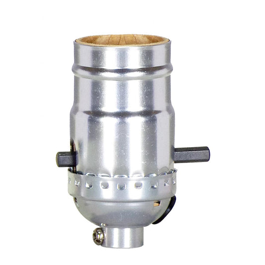 (4-Pack) On-Off Push Thru Socket in Nickel