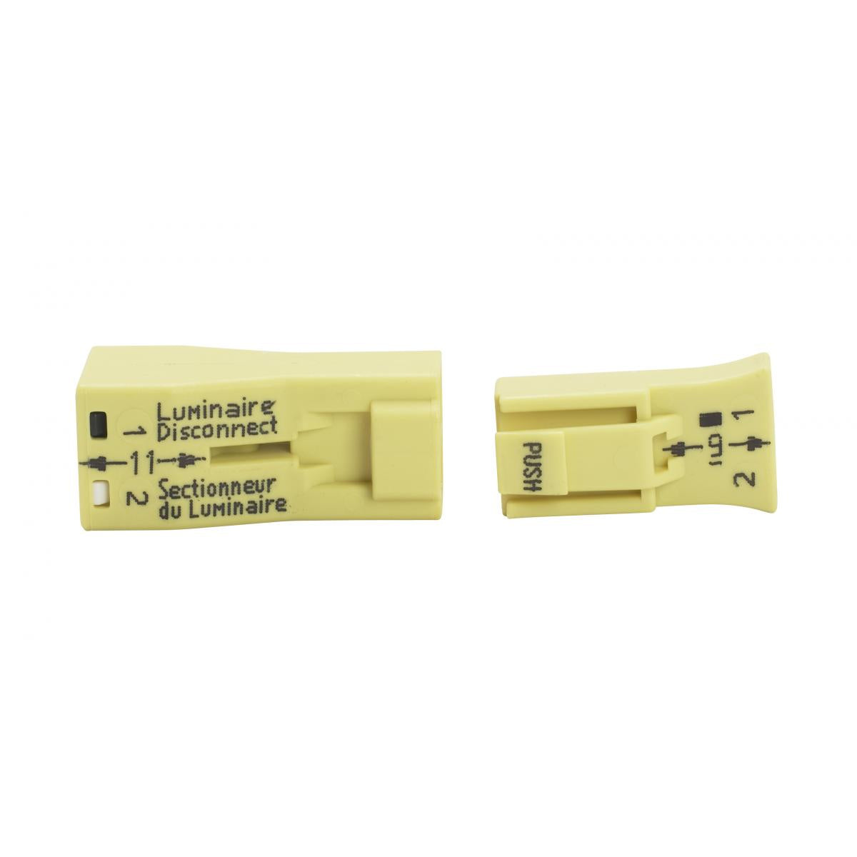 (4-Pack) 2 Piece Snap Together Connector For Solid Or Tinned Tip Wire in Yellow