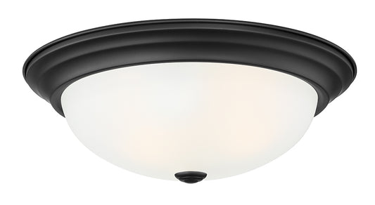 Decorative Flushmount Three Light Flushmount in Matte Black
