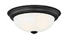Decorative Flushmount Two Light Flushmount in Matte Black