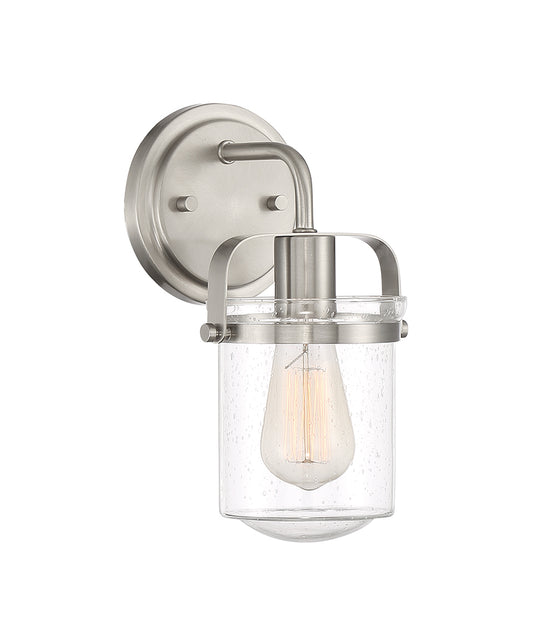 Jaxon One Light Wall Sconce in Brushed Nickel