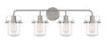 Jaxon Four Light Bath Bar Vanity in Brushed Nickel