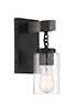 Fulton One Light Wall Sconce in Matte Black