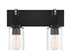 Fulton Two Light Bath Bar Vanity in Matte Black