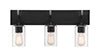 Fulton Three Light Bath Bar Vanity in Matte Black