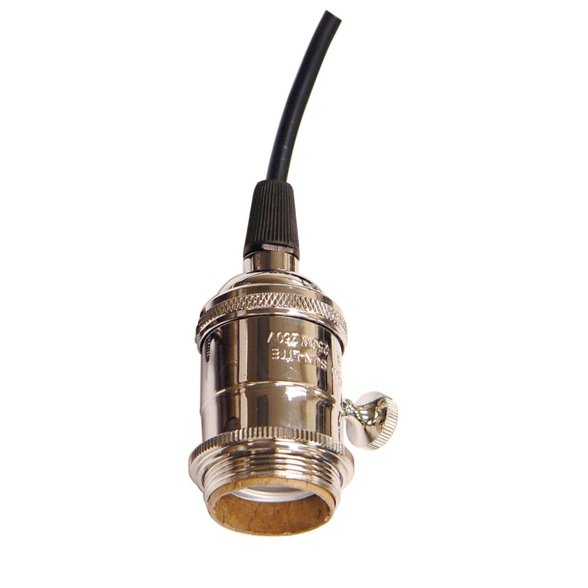 Lampholder in Polished Nickel / Glass