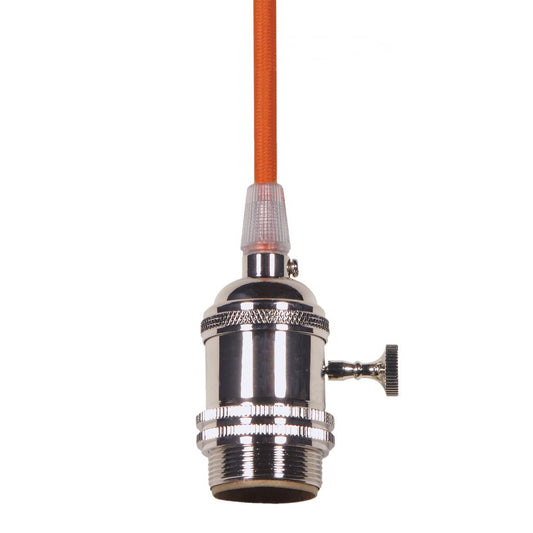 Lampholder in Polished Nickel / Glass