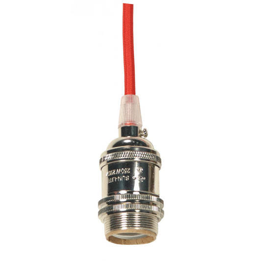 Lampholder in Polished Nickel / Glass