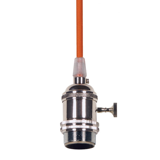 Lampholder in Polished Nickel / Glass