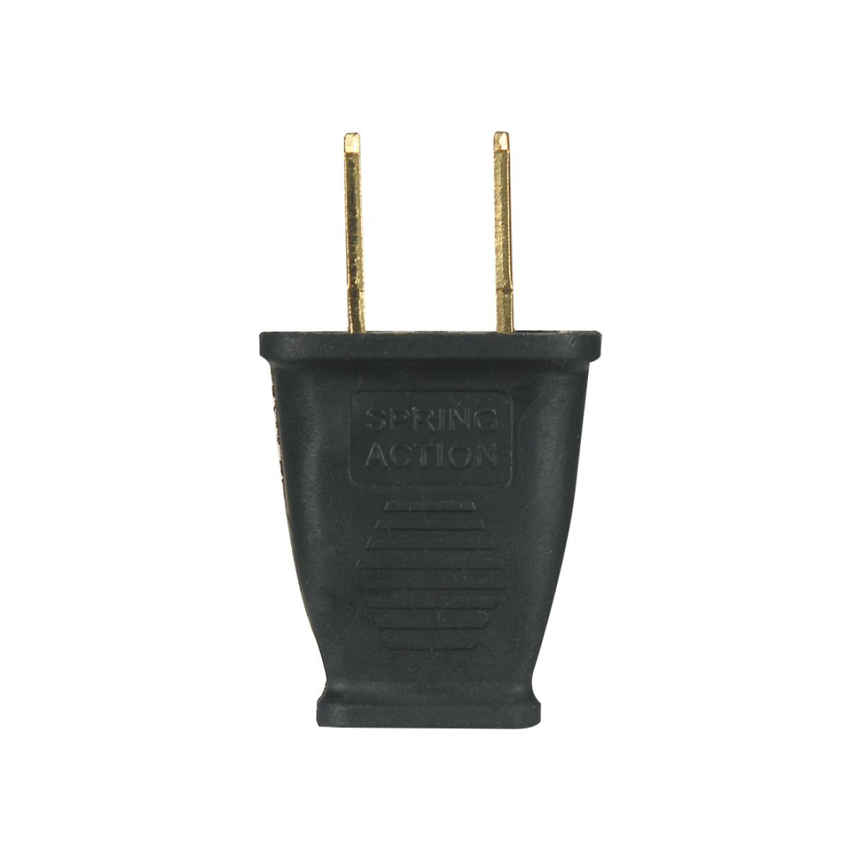 (4-Pack) Plug2 Pole 2 Wire in Black