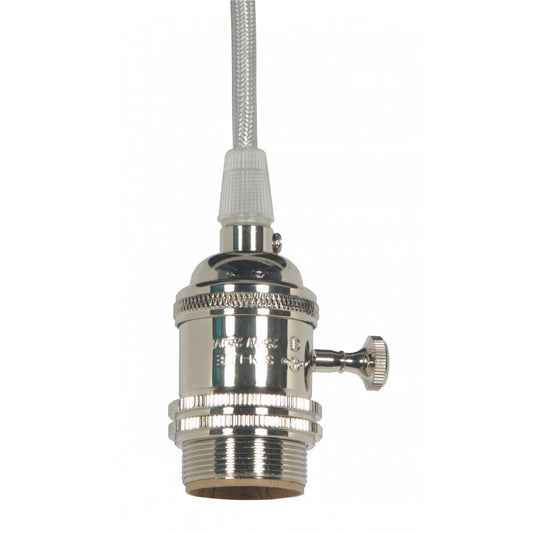 Lampholder in Polished Nickel / Glass