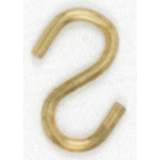 (4-Pack) Plated S-Hook in Brass Plated