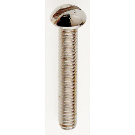 (4-Pack) Round Head Slotted Machine Screw in Nickel Plated