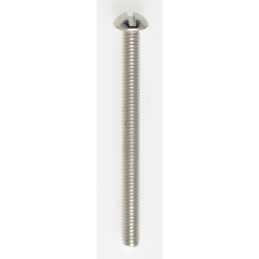(4-Pack) Round Head Slotted Machine Screw in Nickel Plated