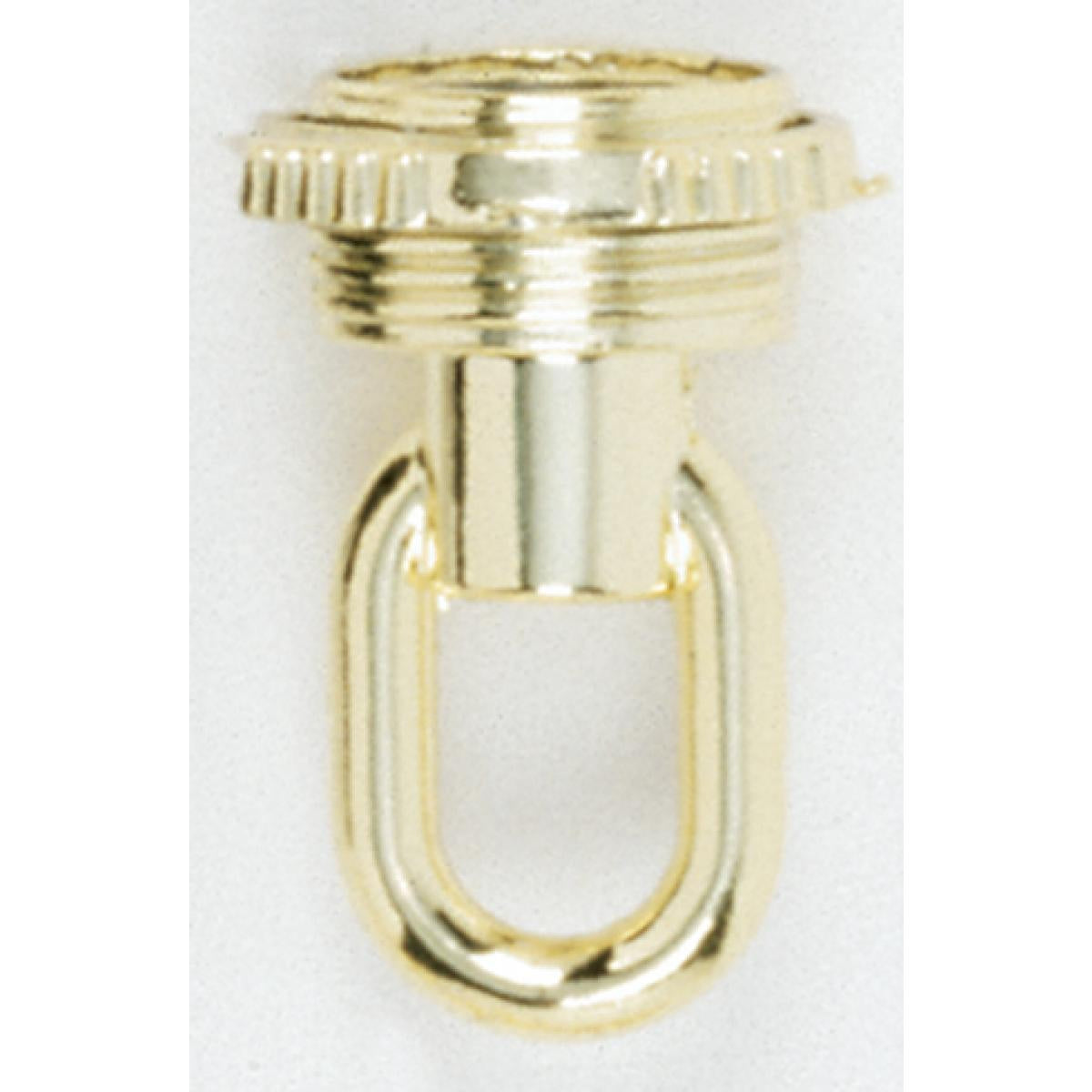 (4-Pack) Screw Collar Loop With Ring in Brass Plated