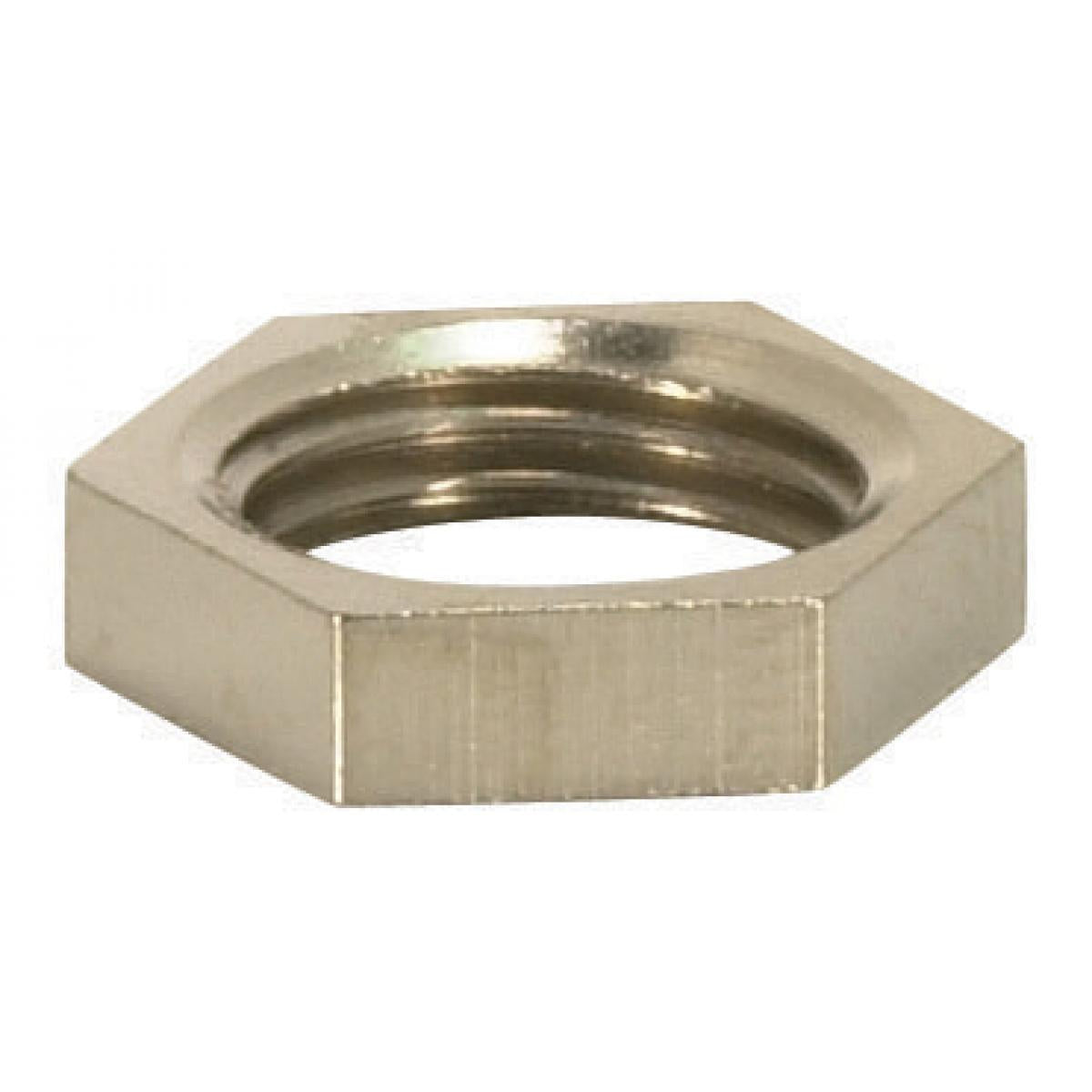 (4-Pack) Hexagon Locknut in Nickel Plated