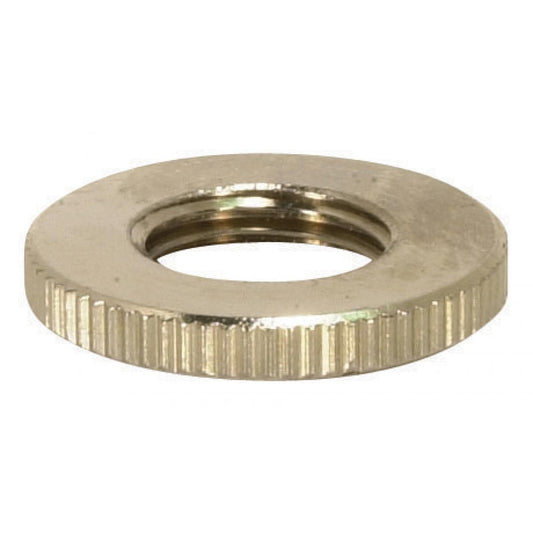 (4-Pack) Knurled Locknut in Nickel Plated
