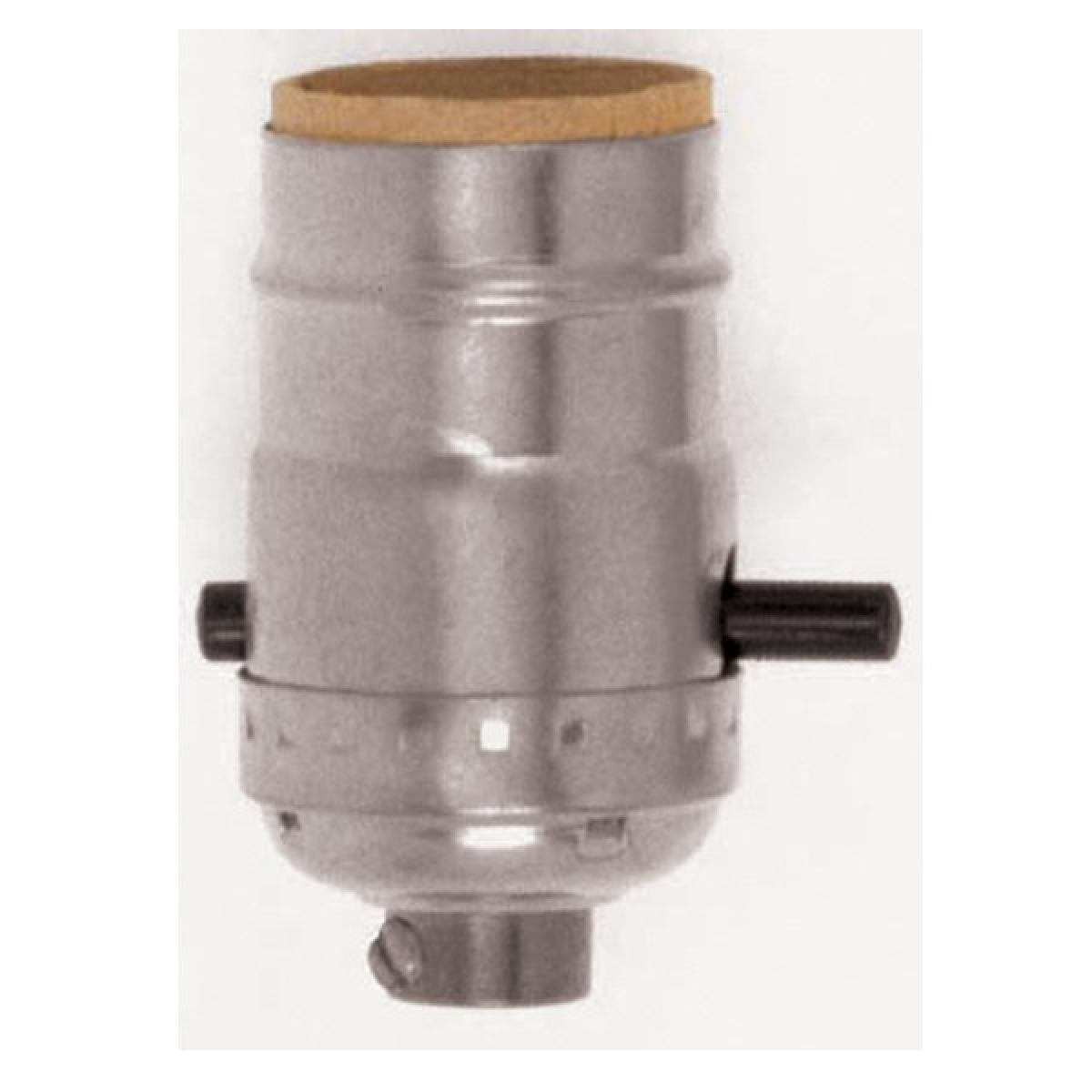 On-Off Push Thru Socket in Polished Nickel