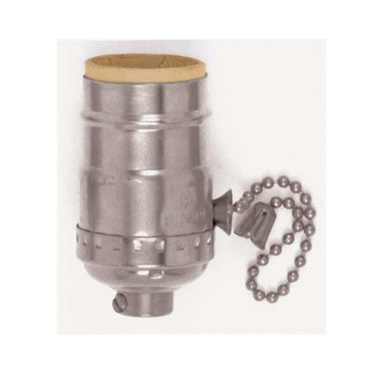 On-Off Pull Chain Socket in Polished Nickel