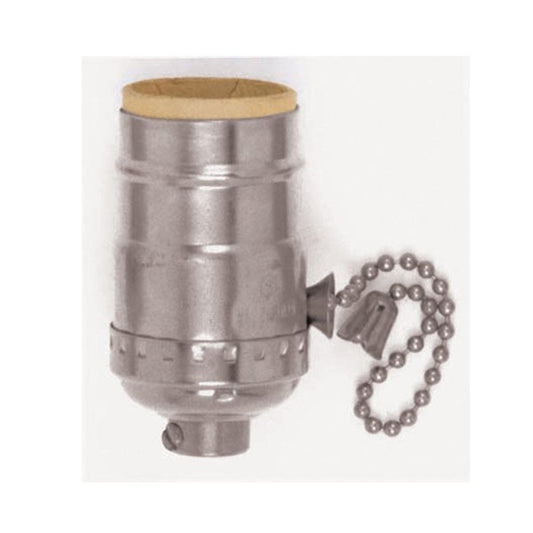 On-Off Pull Chain Socket in Polished Nickel