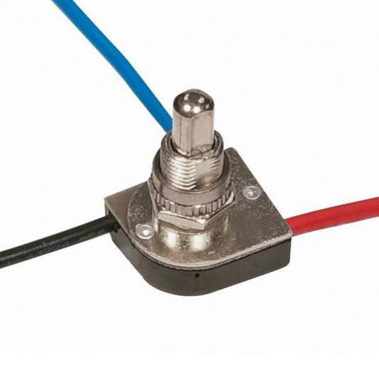 Satco - 90-1679 - Push Switch - Nickel Plated